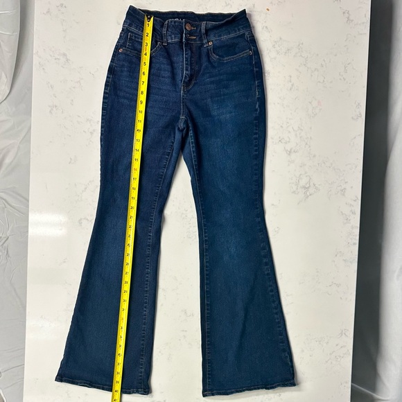 No Boundaries Women's Dark Blue Flare Jeans - Picture 4 of 12